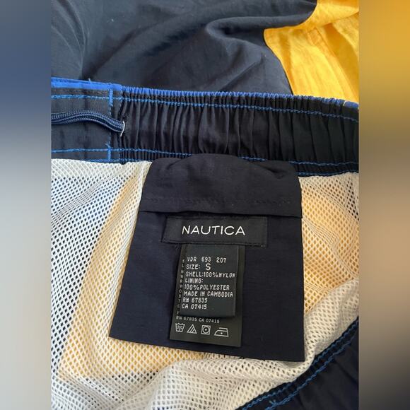 Nautica Swim Trunks Color Block Lined Shorts Size Small NWT - Picture 5 of 7